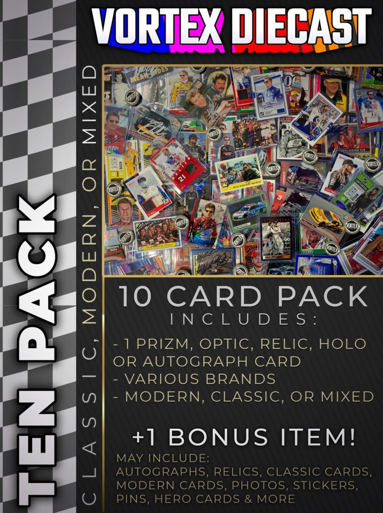 Nascar Trading Cards Pack 10 Cards (Autograph, Relic, Optic, Prizm ...